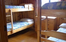 one room of 2-Bedroom Chalet has two sets of bunk beds